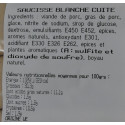 Saucisse Blanche Cuite