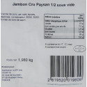 Jambon Cru Paysan 1/2, pièce de 1,9 kg minimum